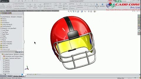 Solidworks Surface Design - Design Of Football Helmet