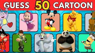 Guess 50 Cartoon Characters by Their Picture! 🧠🔥 | How Many Can You Guess?