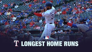 Check out the longest home runs from texas rangers in month of april!
http://mlb.com/video for more! about mlb.com: baseball...