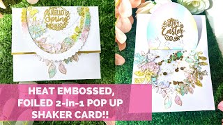 HOW TO MAKE AN EASY POP UP and SHAKER EASTER Card!!