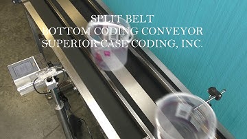 Split Belt Bottom Coding Conveyor