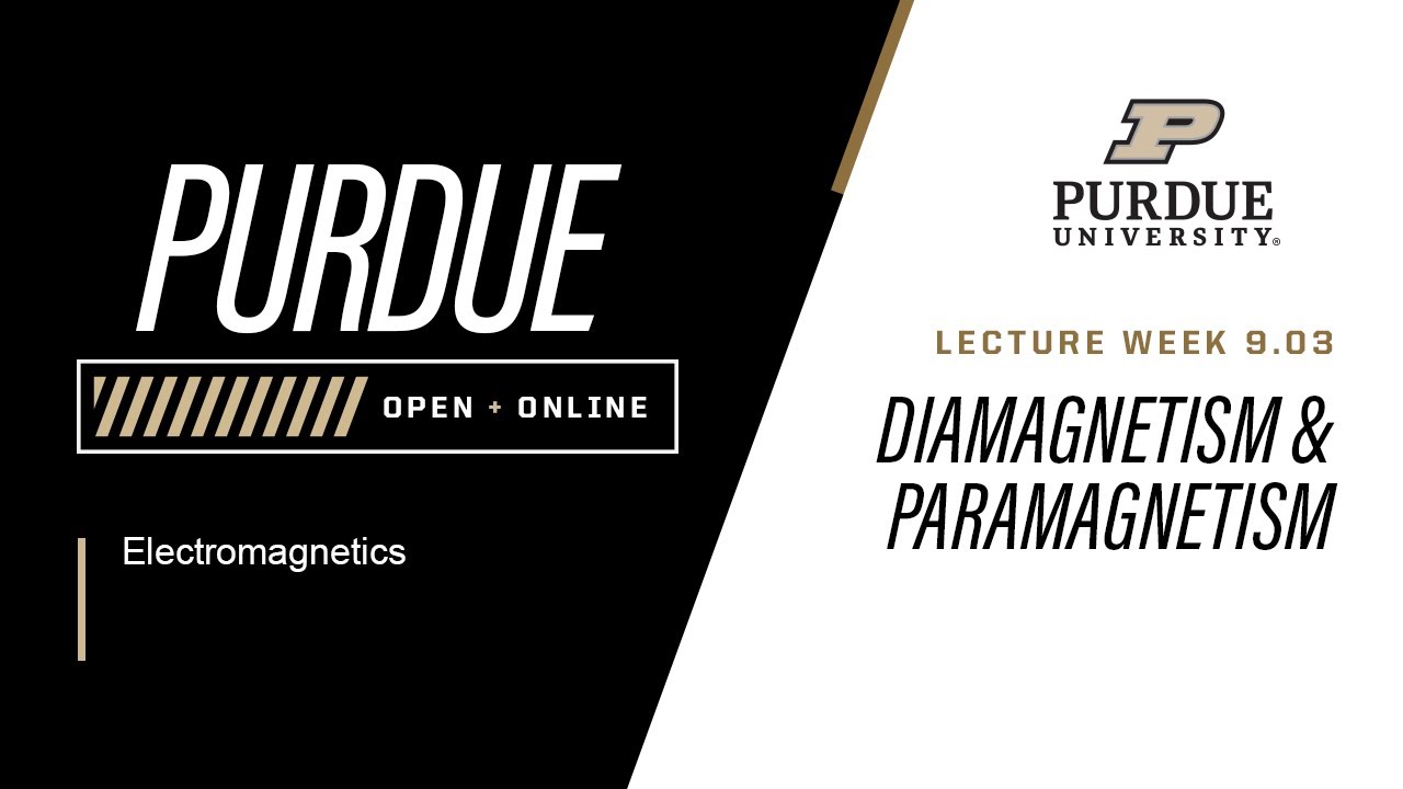 Electromagnetics | 9-3: Diamagnetism & Paramagnetism | Purdue University