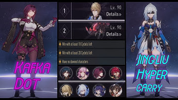 New 1.5 Memory Of Chaos 10 3 Stars Kafka & Jingliu | Honkai: Star Rail