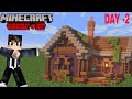 I Made Big Mansion In My Hardcore World MINECRAFT Day 2