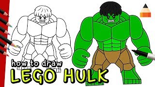 Drawing Lego Hulk | How To Draw LEGO Hulk