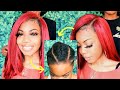 RED “STRAIGHT” CROCHET BRAIDS!🥰 | Highly Requested
