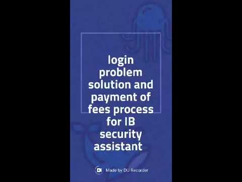 Login problem | exam fees payment process for IB security assistant form 2018||Edu vik solution