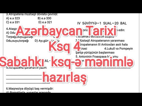 #dim Azərbaycan Tarixi 6-cı sinif Ksq 4 Mənimlə sabahkı testə hazırlaş və sona qədər izlə