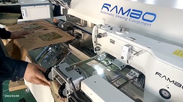 RAMBO RM-310H Automatic pocket setter machine testing before delivery