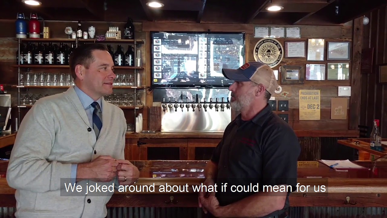 illinois general assembly statutes Rep. Butler at Hand of Fate Brewing in Petersburg