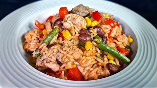 картинка: Курица по-мексикански на сковороде