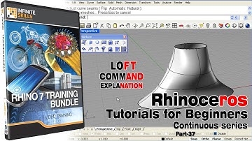 Rhino Tutorials for beginners | Rhinoceros 3D | Part 37 | Loft Command Explanation