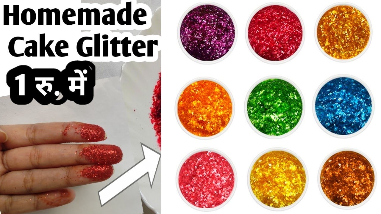 Homemade Edible Glitter for Cake Decoration in tamil / Edible