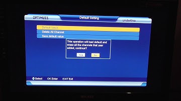Edision Optimuss 3 in 1 Factory Reset