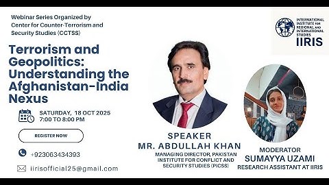 Terrorism and Geopolitics: Understanding the Afghanistan–India Nexus
