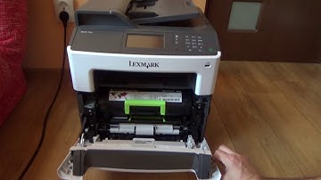 How to remove and install toner cartridge Lexmark MX317dn / Lexmark MX417de