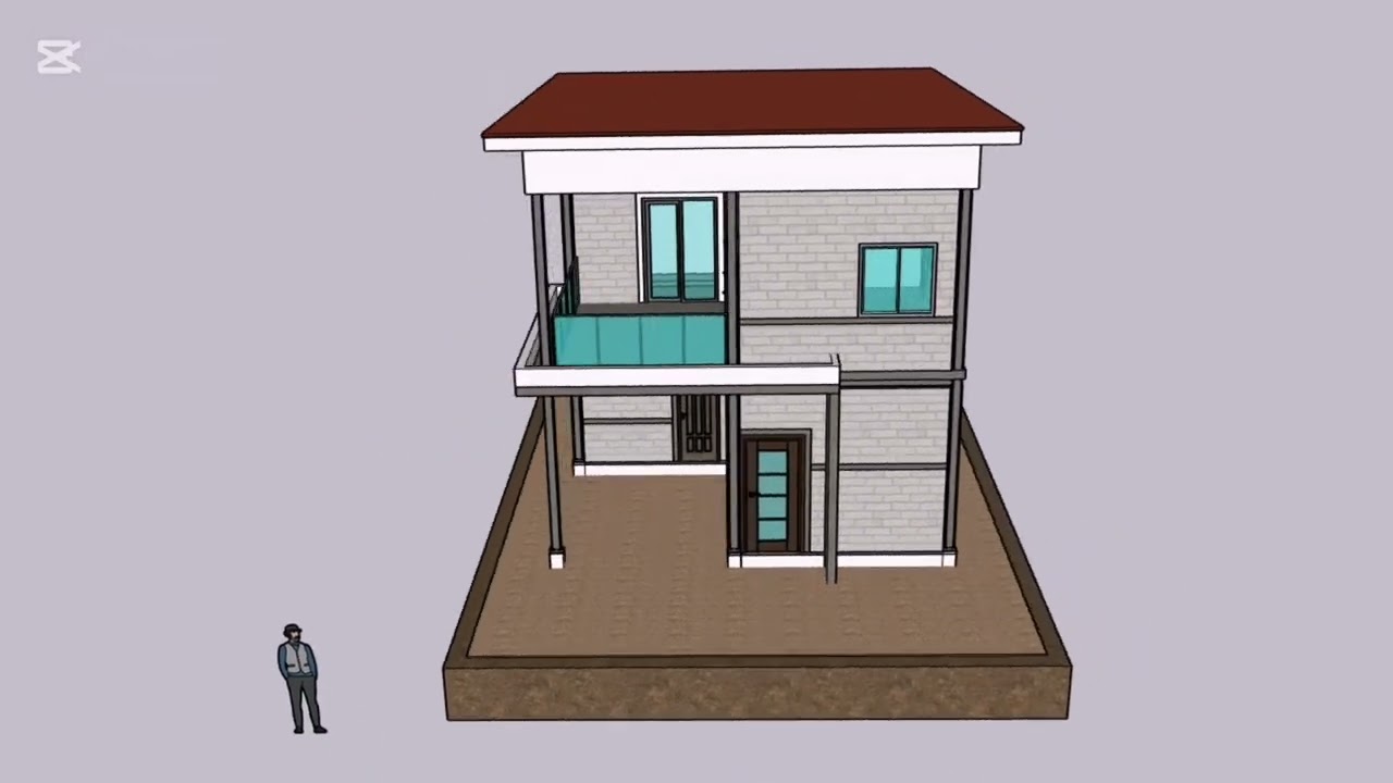Small and simply steel structure 2 story(22'×30')step by step easily.
