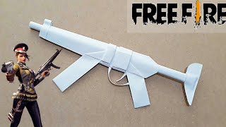 كيف تصنع سلاح رشاش - ( MP5 ) من الورق||صنع اسلحةفري فاير من الورق|| Easy origami paper gun