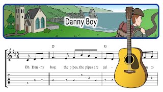 Danny Boy - Guitar TAB (Easy Sheet Music Video)