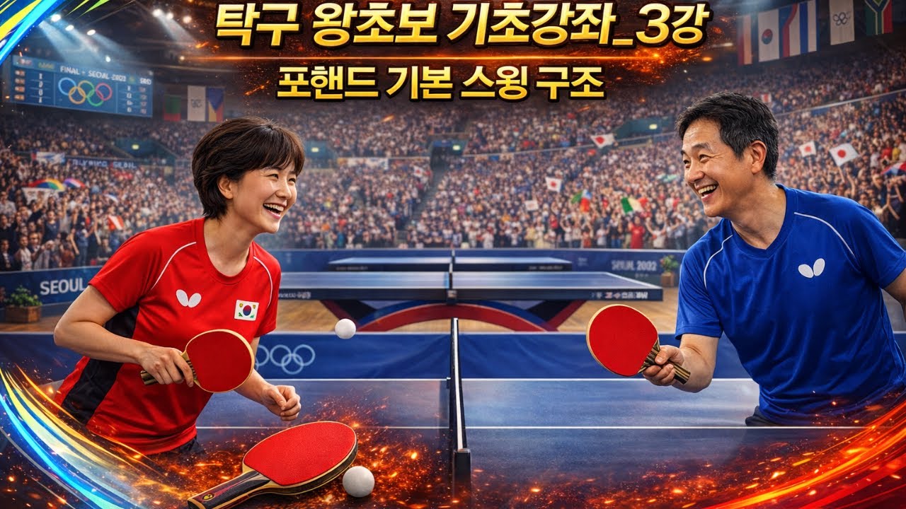 탁구 왕초보 기초강의_3강_포핸드 기본 스윙 구조