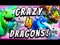 NO ONE EXPECTS THIS! 4 DRAGONS DECK DOESN'T LOSE! — Clash Royale