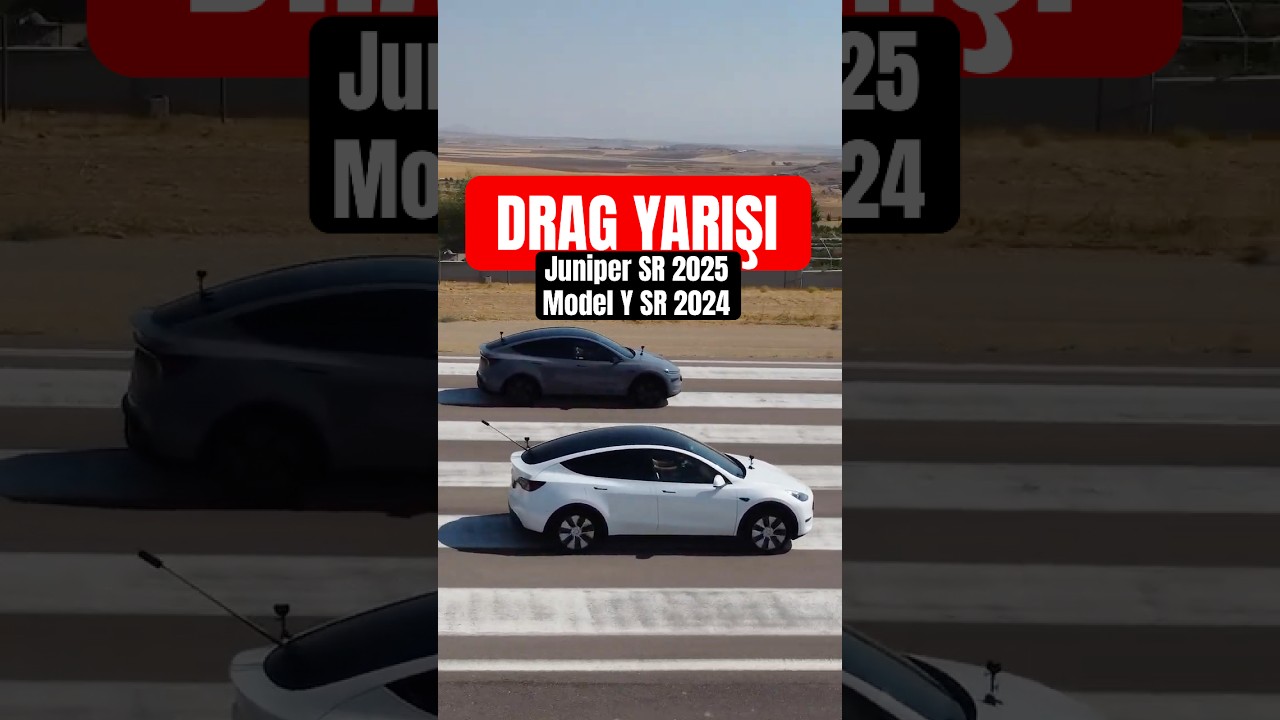 400 metre drag yarışı: Juniper SR vs 2024 SR | Tesla Model Y Drag Yarışı
