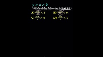 Finding the False Inequality | Multiple Choice
