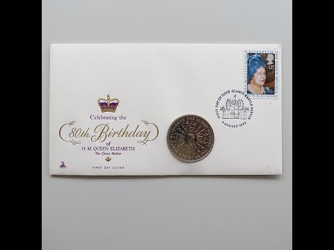 1980 The Queen Mother 80th Birthday Crown Coin Cover - UK First Day Covers