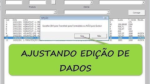 Editar Registros de Saída com Formulário VBA - Controle de Estoque com Excel - Aula 23