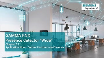 2.1 Siemens KNX Presence Detector Wide: Application Presence Switching