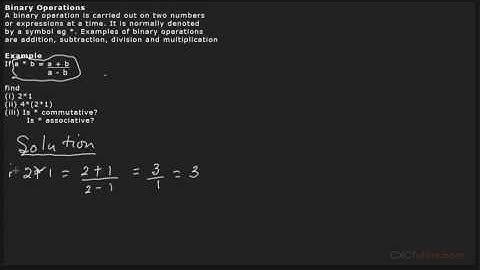 Bineary Operations Part 1