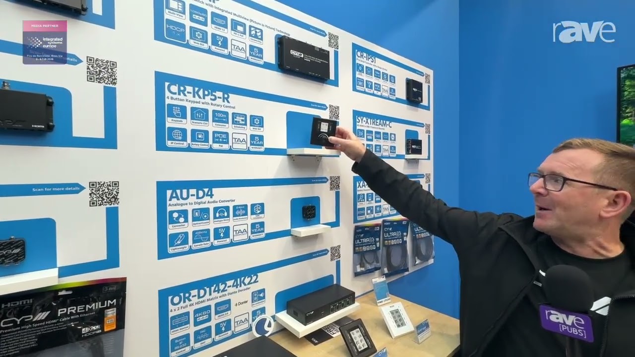 ISE 2026: CYP Europe Shows Off CRKP5R Keypad for Automation Controls