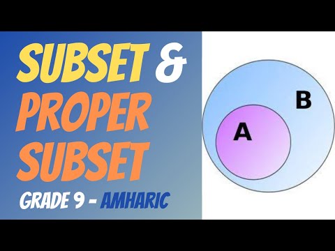 Subset & Proper