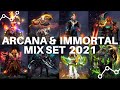 FULL REVIEW MY BEST MIX SET ARCANA 2021 WITH ALL COLLECTOR CACHE AND IMMORTAL - DOTA2 INDONESIA
