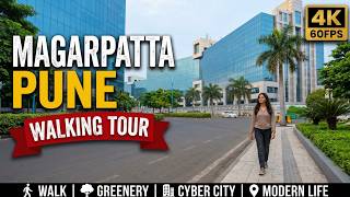 Magarpatta Cyber City Pune Walking Tour 🇮🇳 | Peaceful Streets, Greenery & Modern City Life