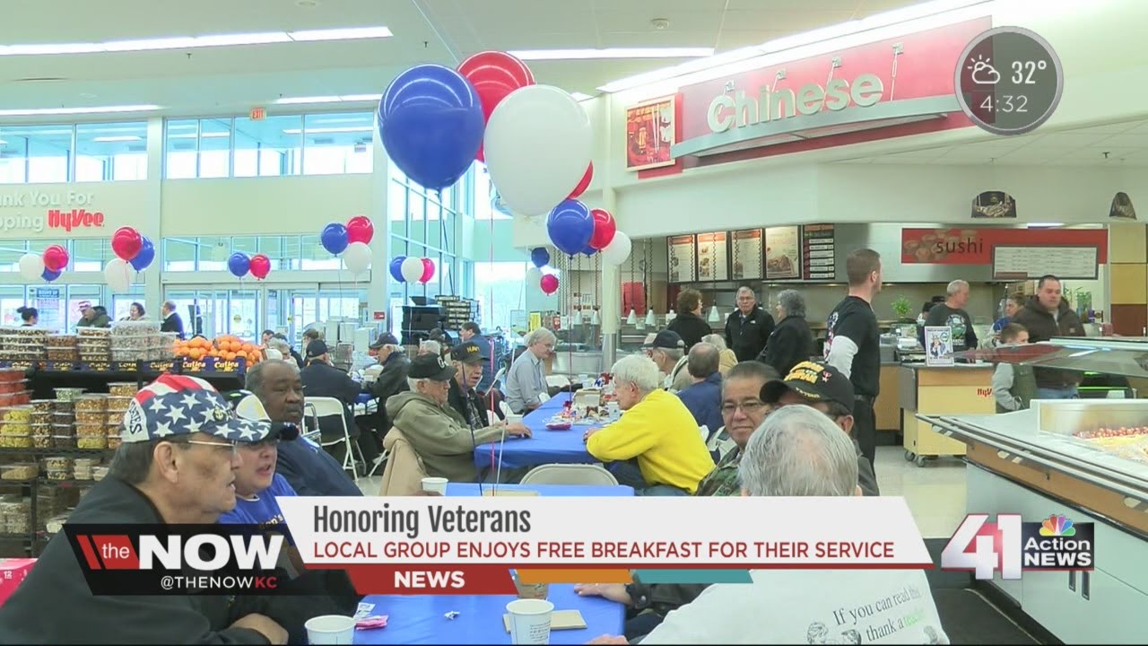 HyVee grocery store honors veterans with breakfast YouTube