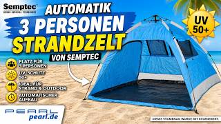 Semptec Strandmuschel: Automatik-Strandzelt für 3 Personen
