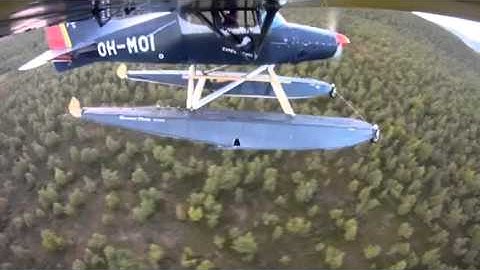 Maule on floats in Lapland