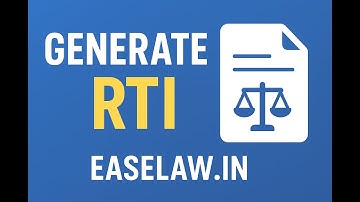 Draft Your RTI Application Like a Pro| EaseLaw.in Tutorial
