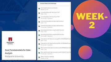 Excel Fundamentals for Data Analysis Macquarie University | Week 2| Quiz answer | Coursera