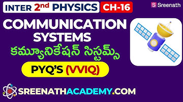 Communication Systems PYQs | Inter 2nd Year Physics - Chapter 16 (TS & AP Board)