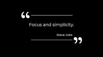 Focus and Simplicity 8 12 19