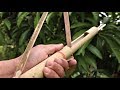How to Make a Simple Bamboo Slingbow at Home. | DIY |