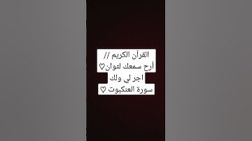 القرآن الكريم ربيع قلوبنا // ارح سمعك لثوان ♡ اجر لي ولك ♡ سورة العنكبوت ✦ #قرآن #قران_كريم