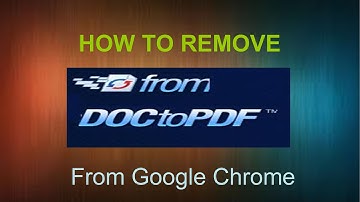 How to remove FromDOCtoPDF from chrome