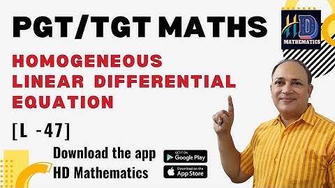 reducible to homogeneous linear differential equations/BSC maths/ PGT / TGT/IIT jam/csir net/Lucknow