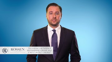 Difference between restraining order and no contact order?  Criminal domestic violence charge