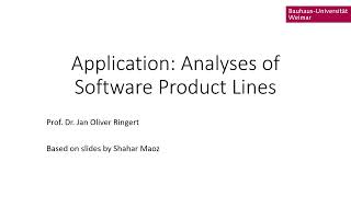 Feature Model Analysis with SAT