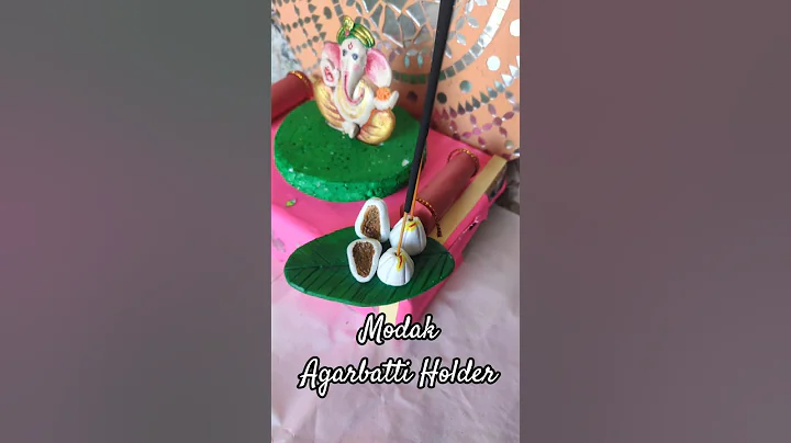 Modak Agarbatti Holder!#DIY#ganeshchaturthi#2025#handmade#moulditclayart#craft#festival#bappa#art