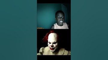 HOW DID HE KNOW BRUH 😳 #fyp #omegle #horror #pennywise #prank